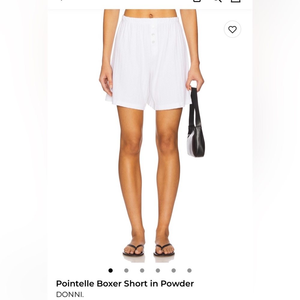 Donni pointelle boxer short in powder